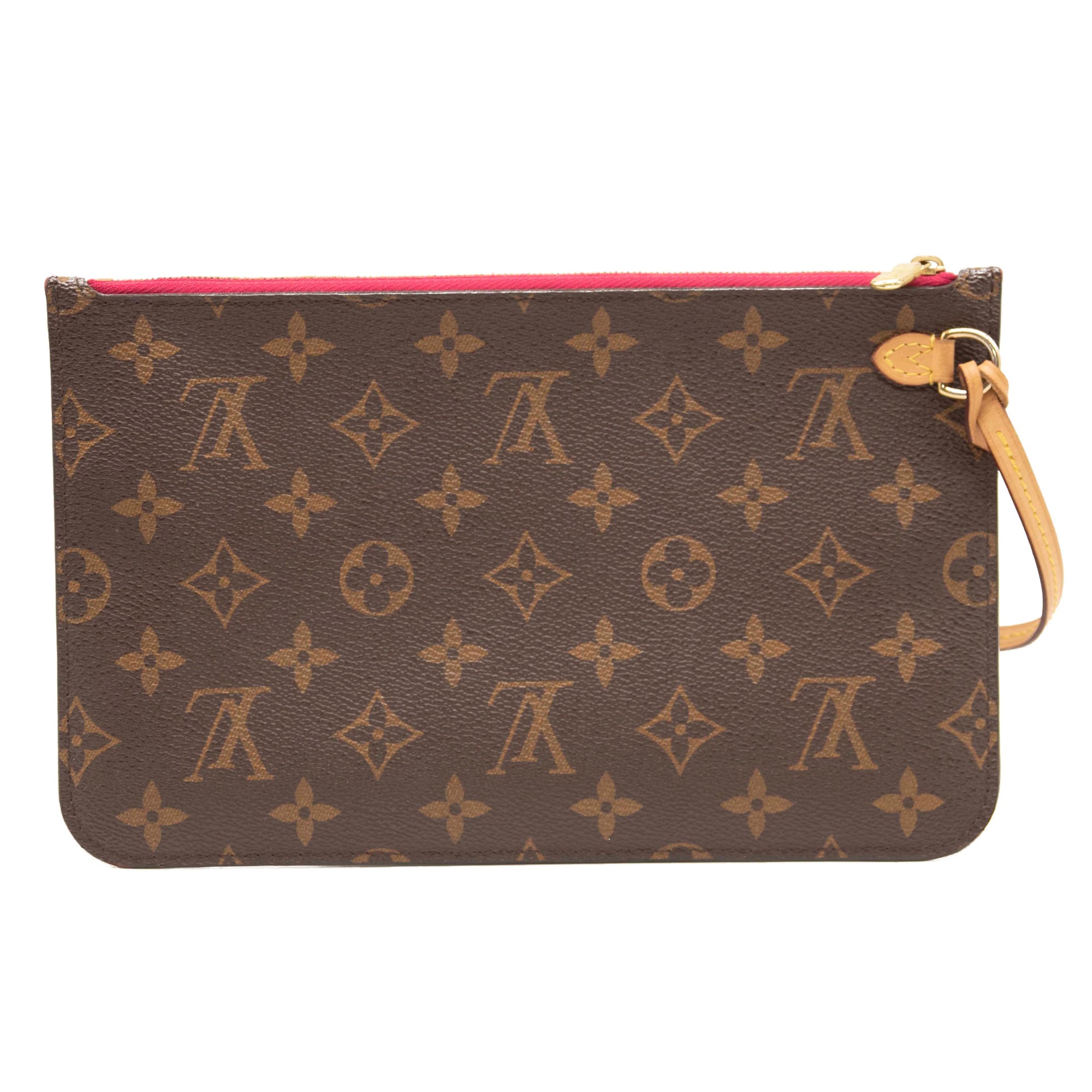 LOUIS VUITTON Monogram Neverfull MM GM Pochette Pivoine