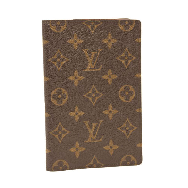 USED Louis Vuitton Passport Cover Brown Monogram Canvas Clutch