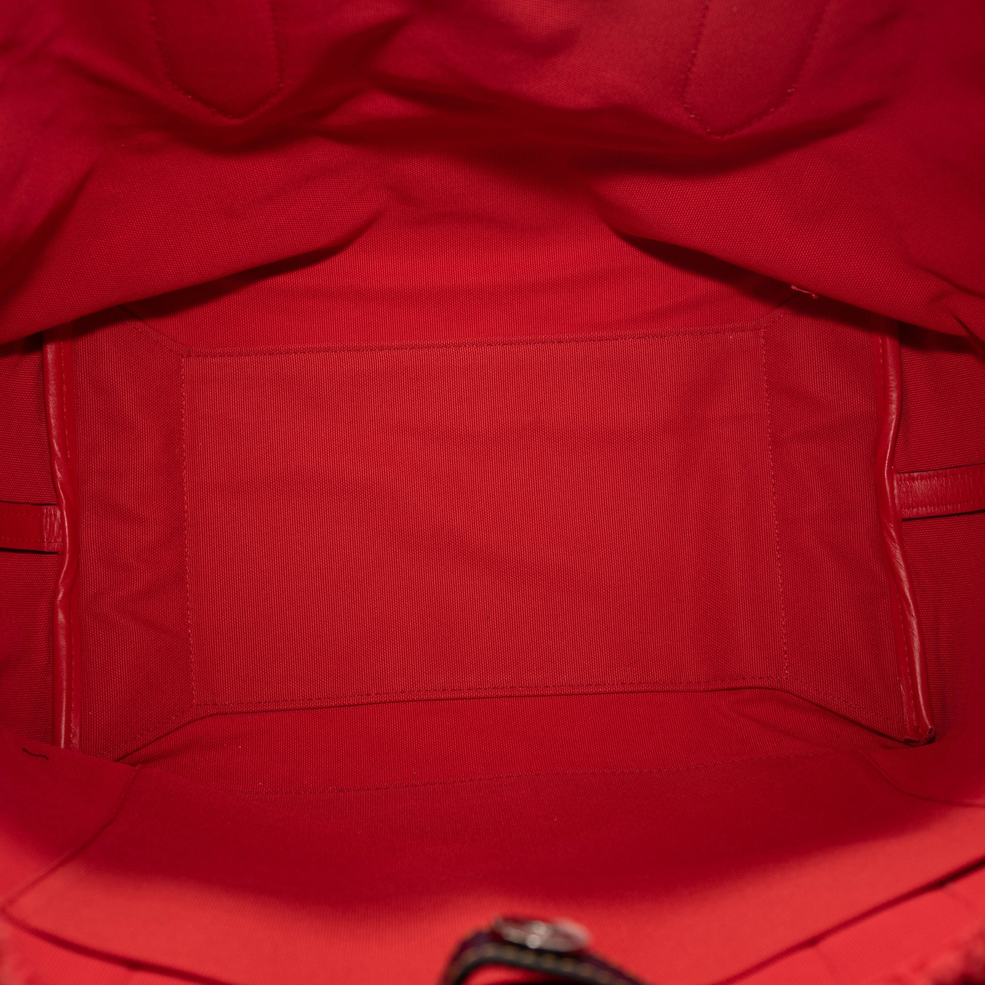 Christian Louboutin Frangibus Medium Embroidered Tote Denim Orange Logo