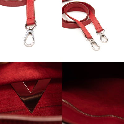 Louis Vuitton Monogram Cuir Plume Very Zipped Tote Rubis Red