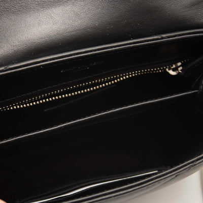 NEW Saint Laurent Toy Loulou Strap Bag in Quilted Y Shoulder Bag Black