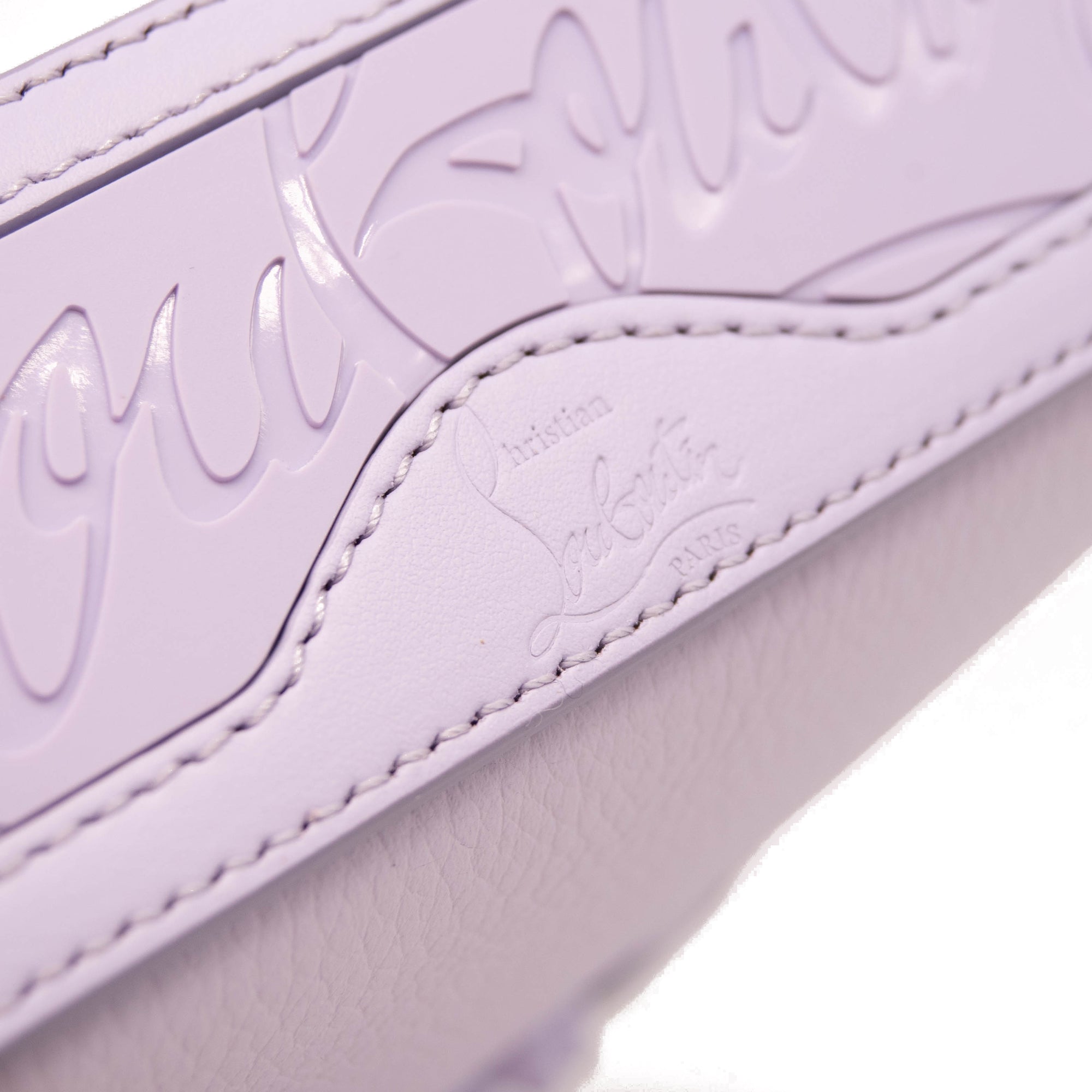 Christian Louboutin Mini Cabata North/South Leather Tote Purple