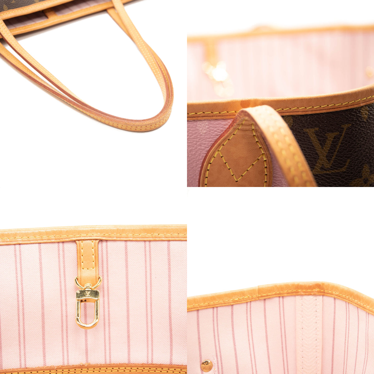 LOUIS VUITTON Monogram Saint Tropez V Neverfull MM in Rose Ballerine