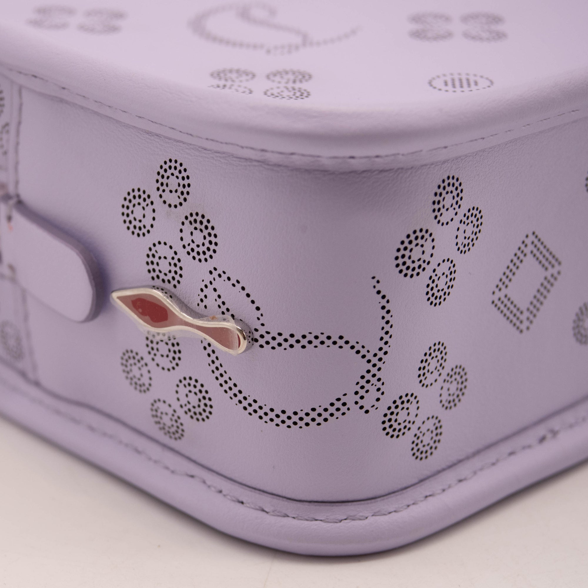 Christian Louboutin Radioloubi Small Leather Crossbody Bag Lilac Perforated