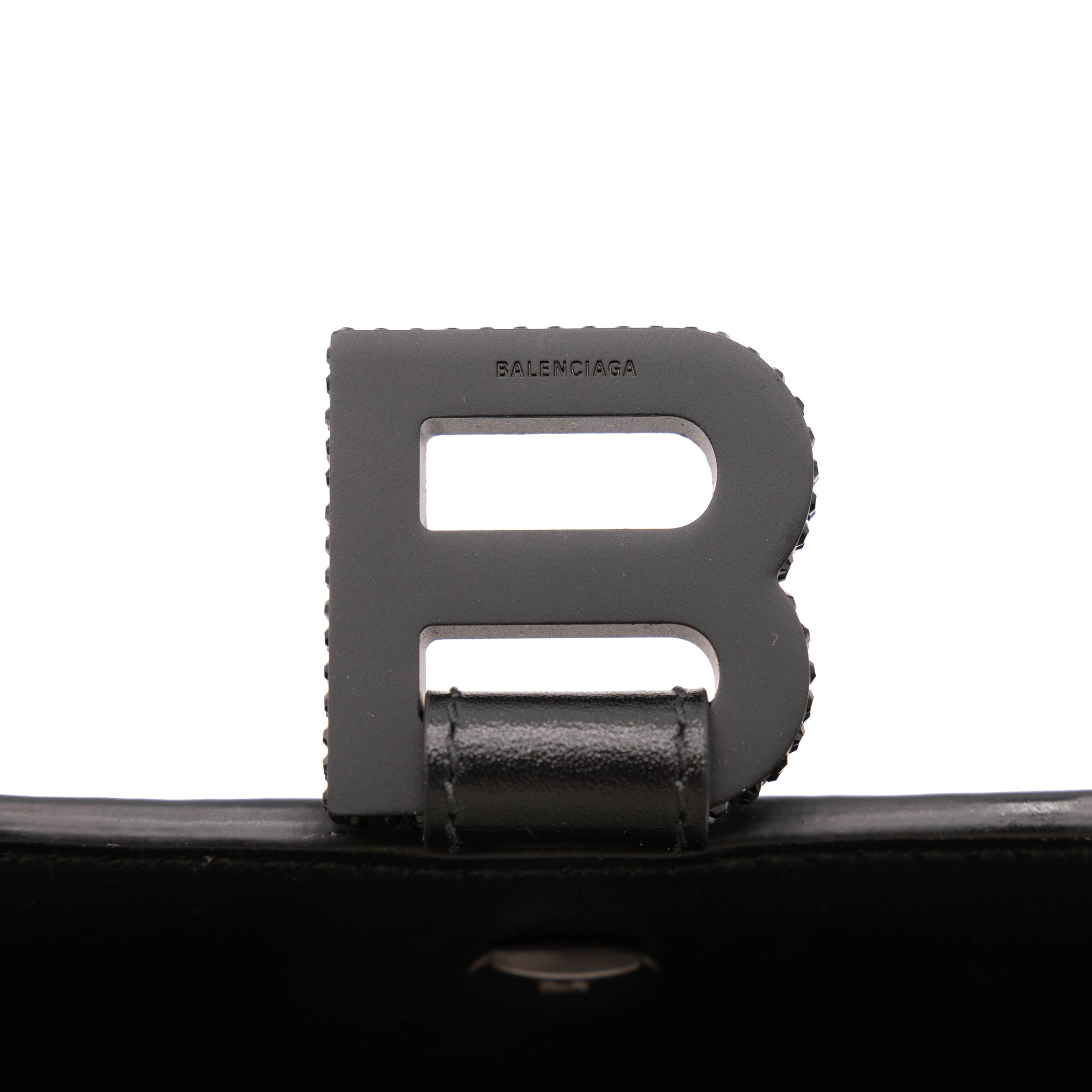 Balenciaga Hourglass Leather Wallet on a Chain