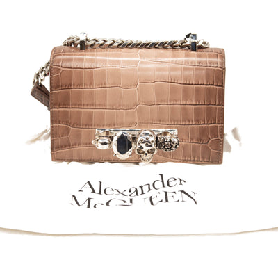 Alexander McQueen Mini Ombré Leather Satchel Light Pink