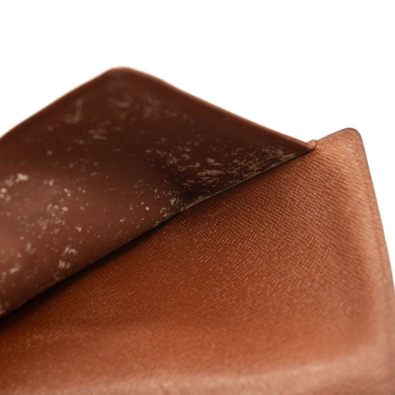 USED Louis Vuitton Passport Cover Brown Monogram Canvas Clutch