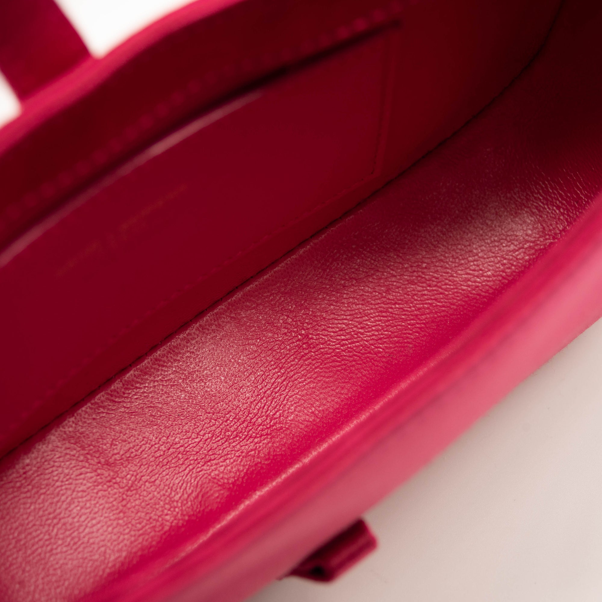 Saint Laurent Le 5 A 7 Mini In Satin Guava Pink