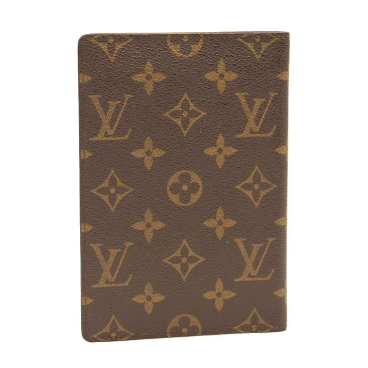 USED Louis Vuitton Passport Cover Brown Monogram Canvas Clutch