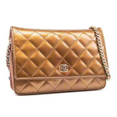 Chanel Boy Quilted Wallet On Removable Chain Woc Red Lambskin