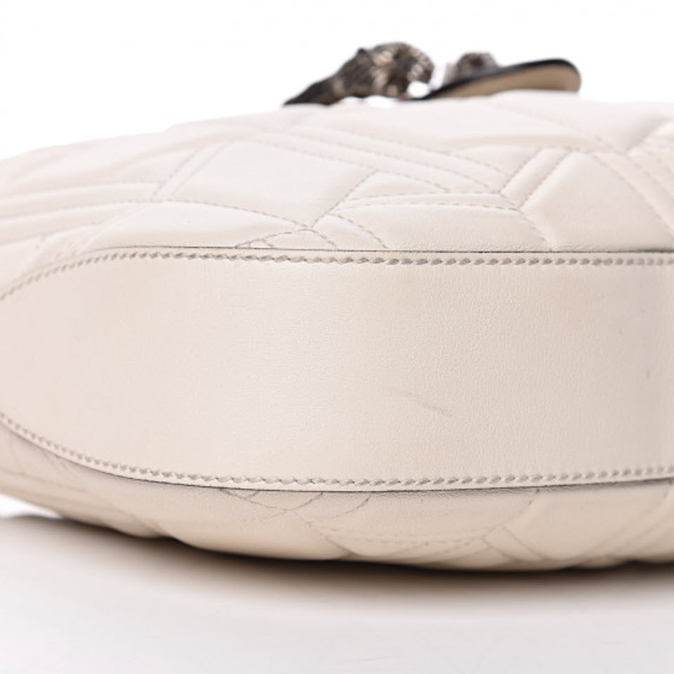 Gucci Dionysus Calfskin Quilted Small White Leather Hobo Bag