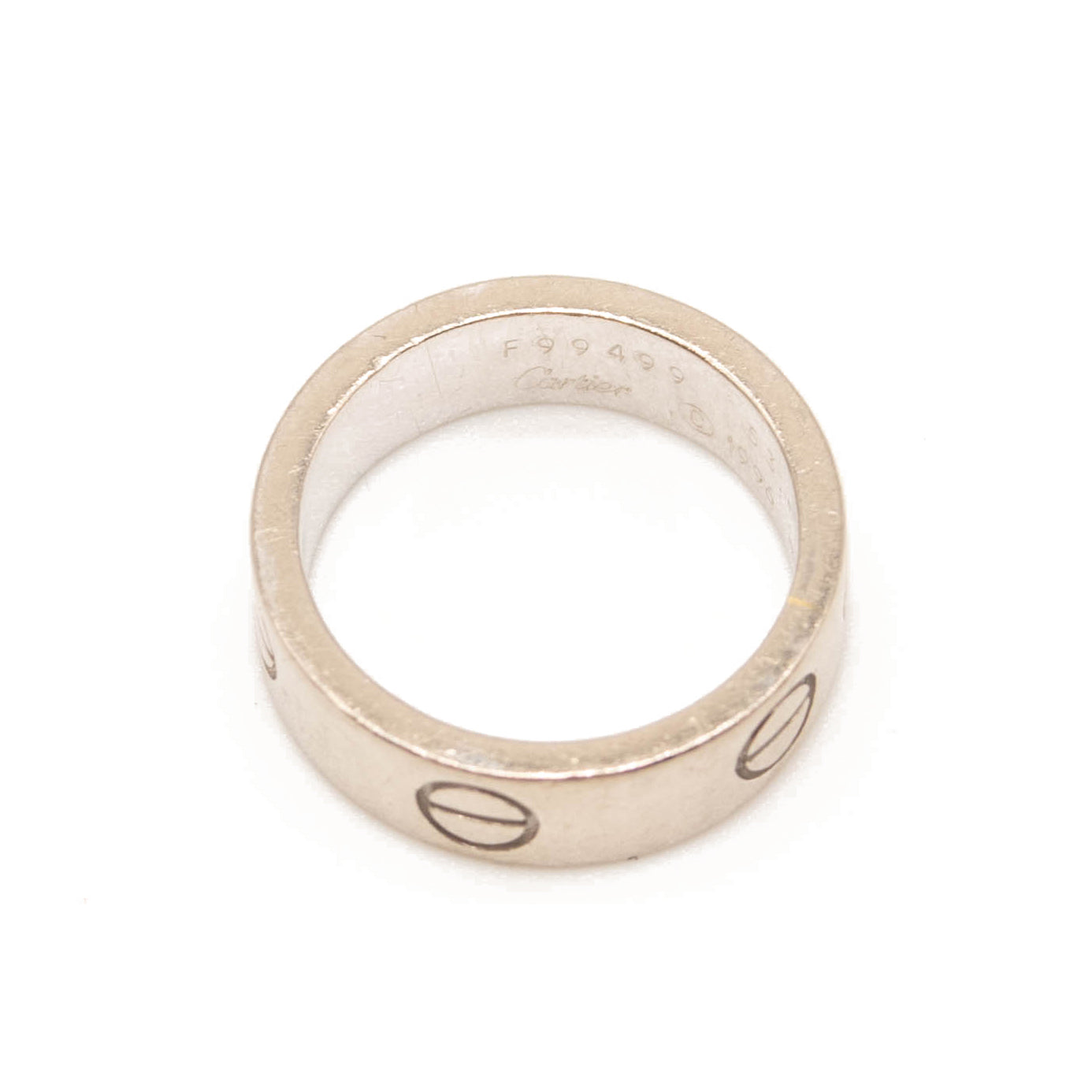 CARTIER 18K White Gold 5.5mm LOVE Ring US 5