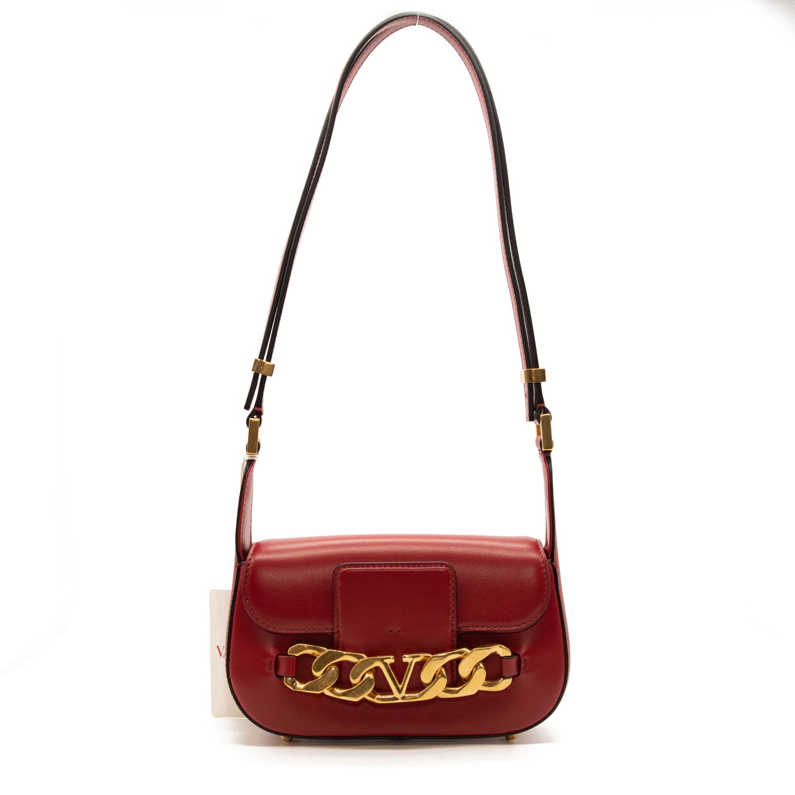 Valentino Garavani Small VLOGO Chain Leather Shoulder Bag