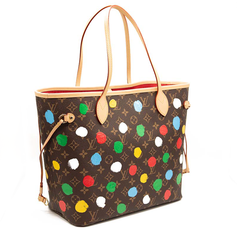NEW LOUIS VUITTON LV X YK Monogram Painted Dots Neverfull MM