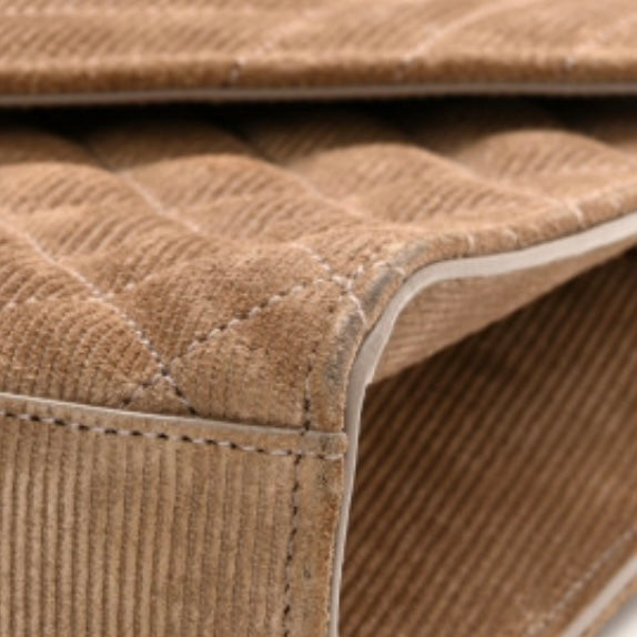 Saint Mixed Matelasse Triquilt Medium Monogram Satchel Beige