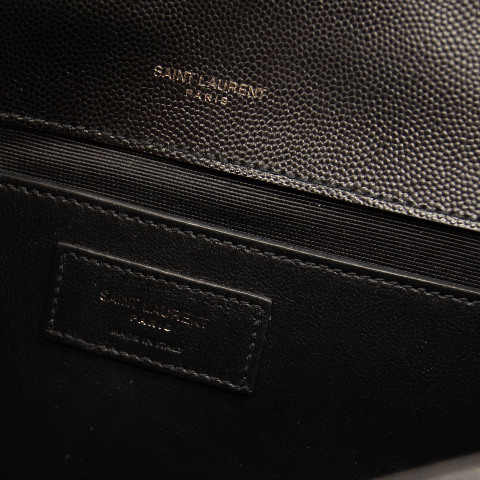 Saint Laurent Medium Envelope Chain Shoulder Bag Black Noir Mixed Matelasse