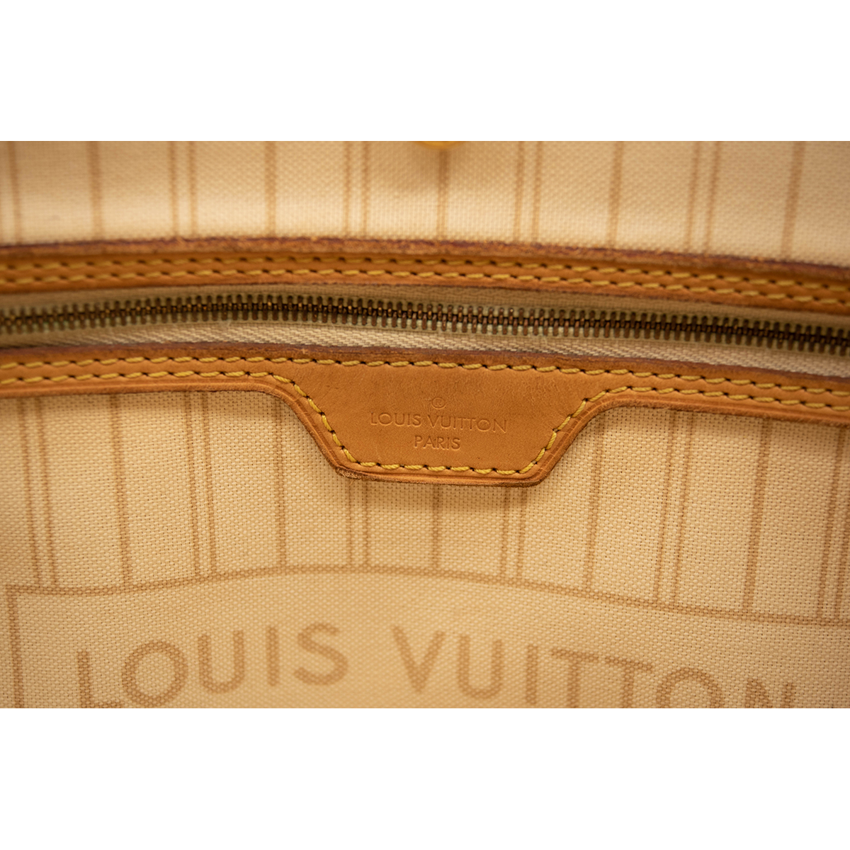 Used Louis Vuitton Monogram Damier Canvas Azur Neverfull Gm