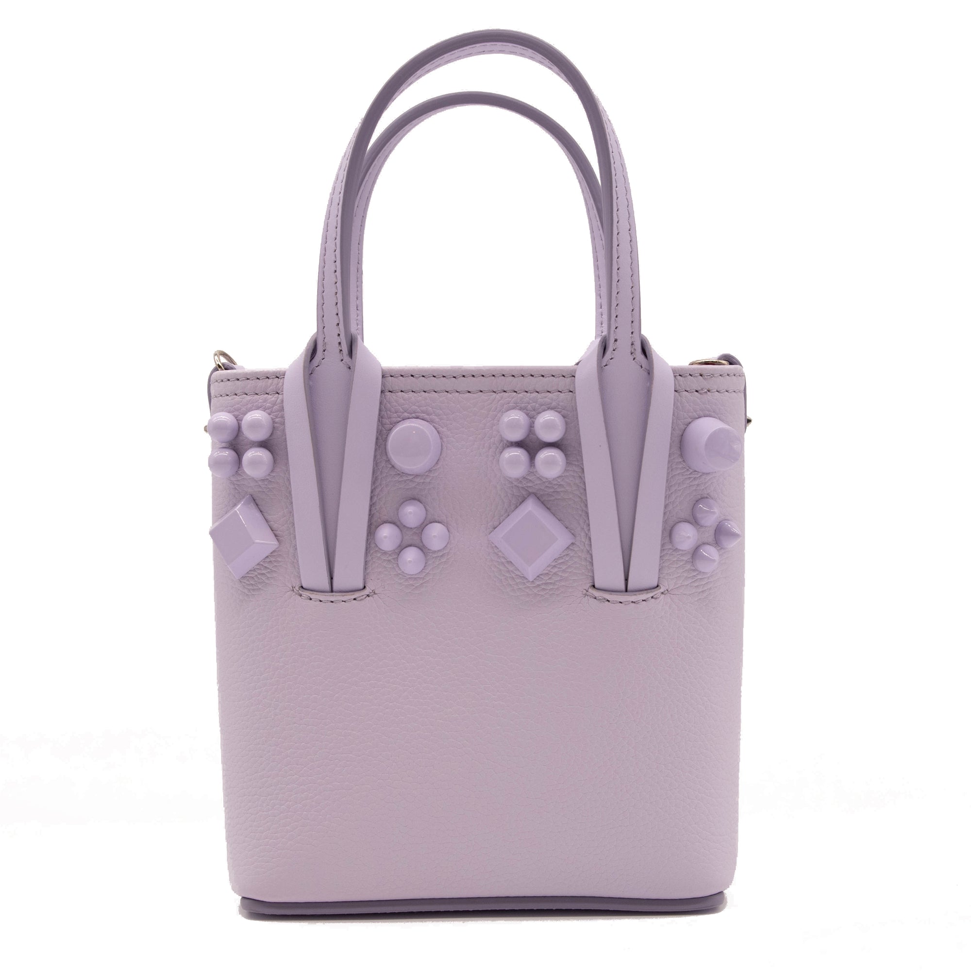 Christian Louboutin Mini Cabata North/South Leather Tote Purple