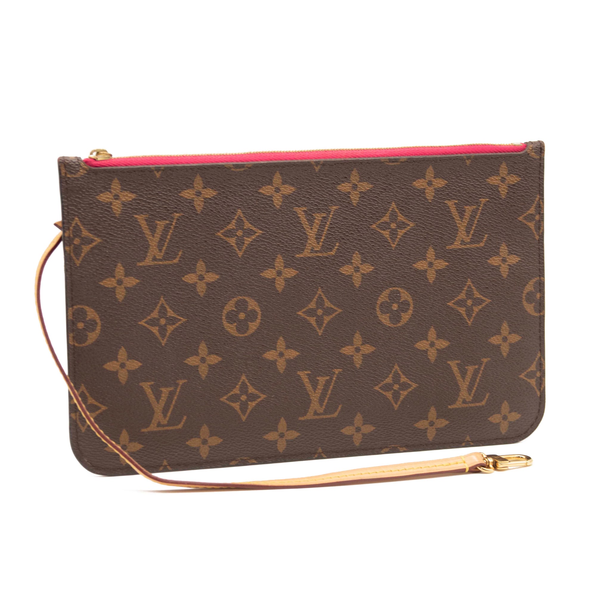 LOUIS VUITTON Monogram Neverfull MM GM Pochette Pivoine