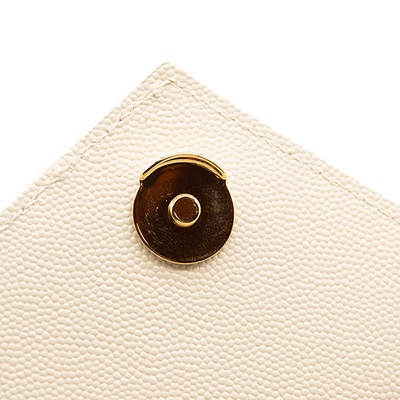 NEW Saint Laurent Monogram Small Envelope Leather Wallet On Chain Mixed Matelasse