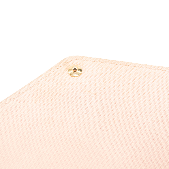 LOUIS VUITTON Damier Azur Pochette Felicie Chain Wallet Rose Ballerine