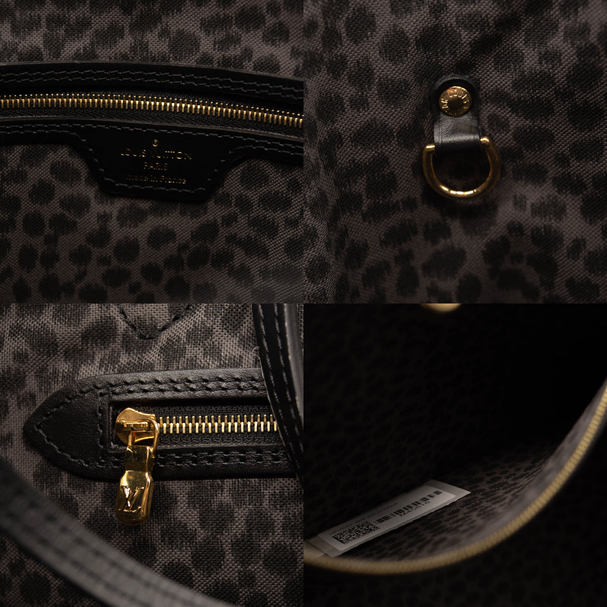 Louis Vuitton Monogram Giant Wild At Heart Neverfull MM Tote Black