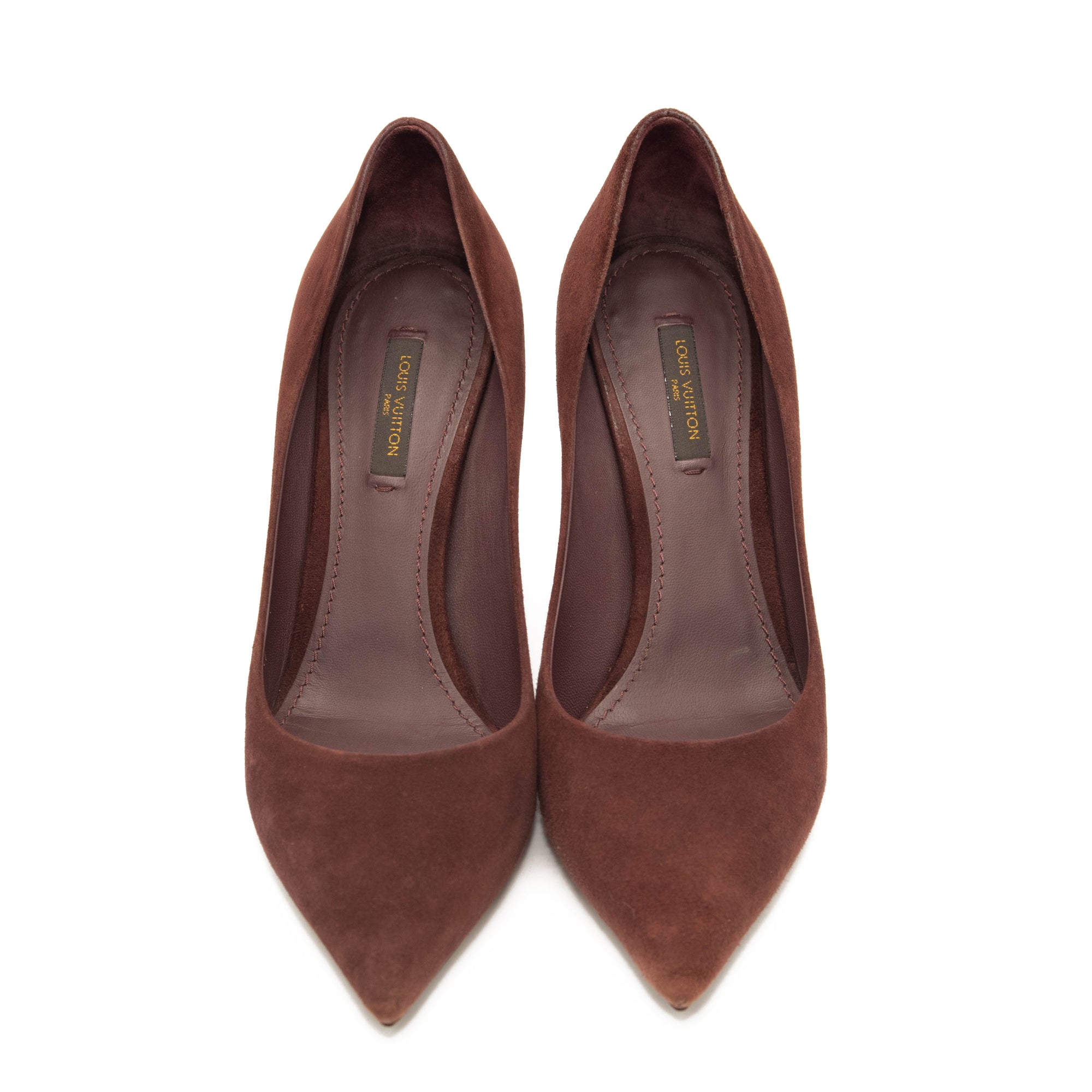 Louis Vuitton Suede Eyeline Pumps 37.5 Amarante