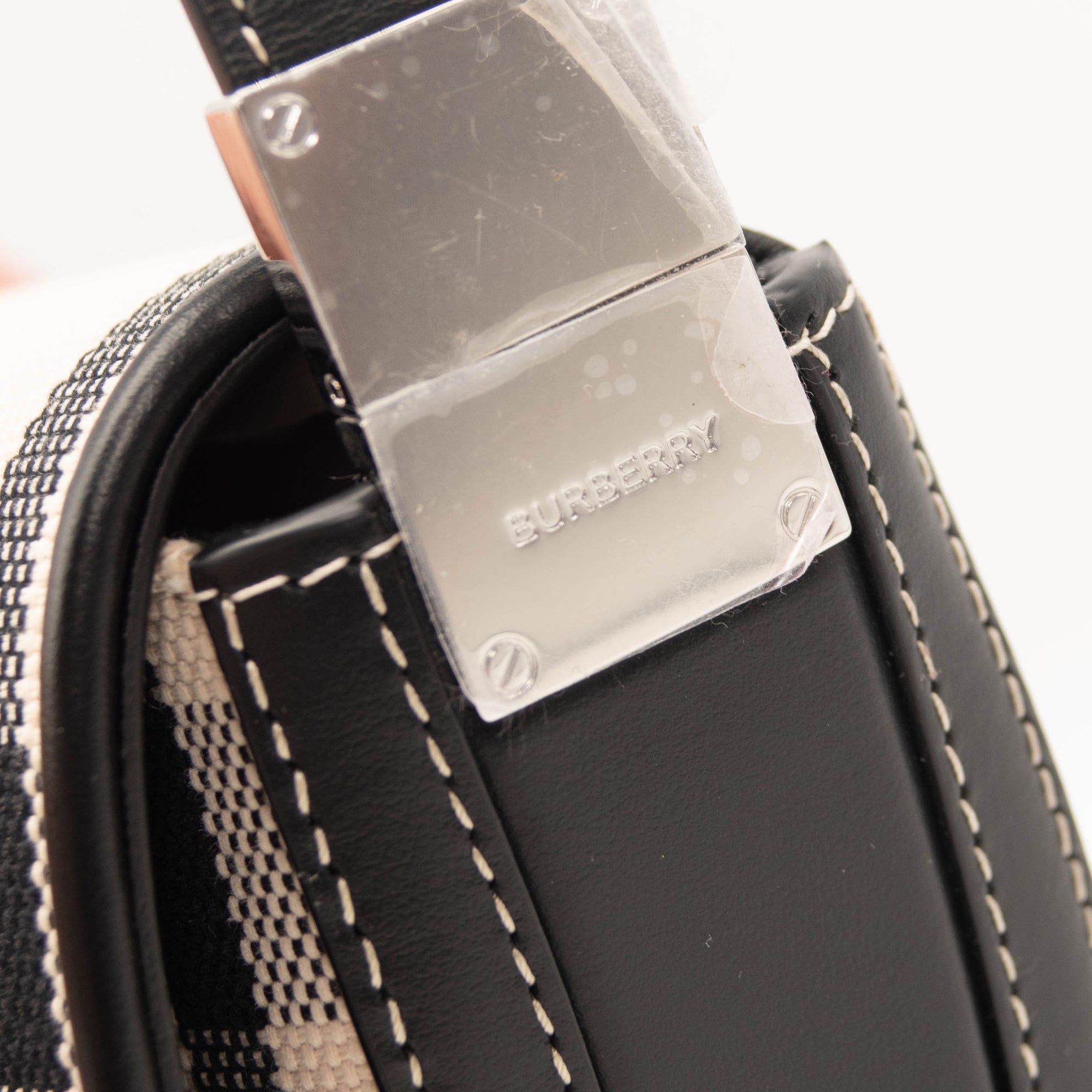 Burberry Olympia Check Canvas Shoulder Bag