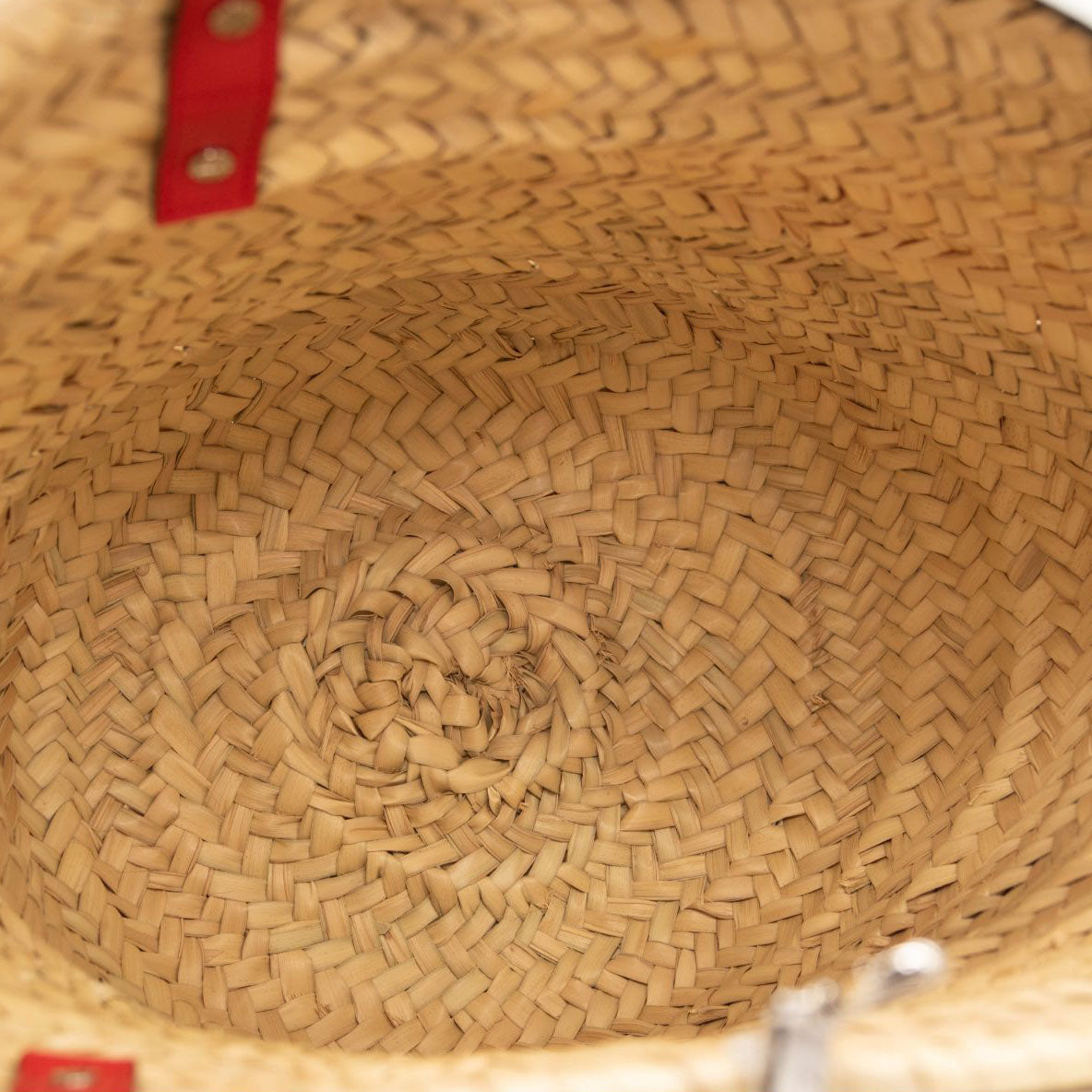 NEW Christian Louboutin Loubishore Logo Straw Tote White