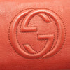 Gucci Pebbled Calfskin Soho Zip Around Wallet Red Burnt Orange