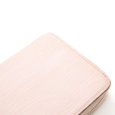 Louis Vuitton Zippy Coin Purse Wallet Rayures pink beige Card Holder