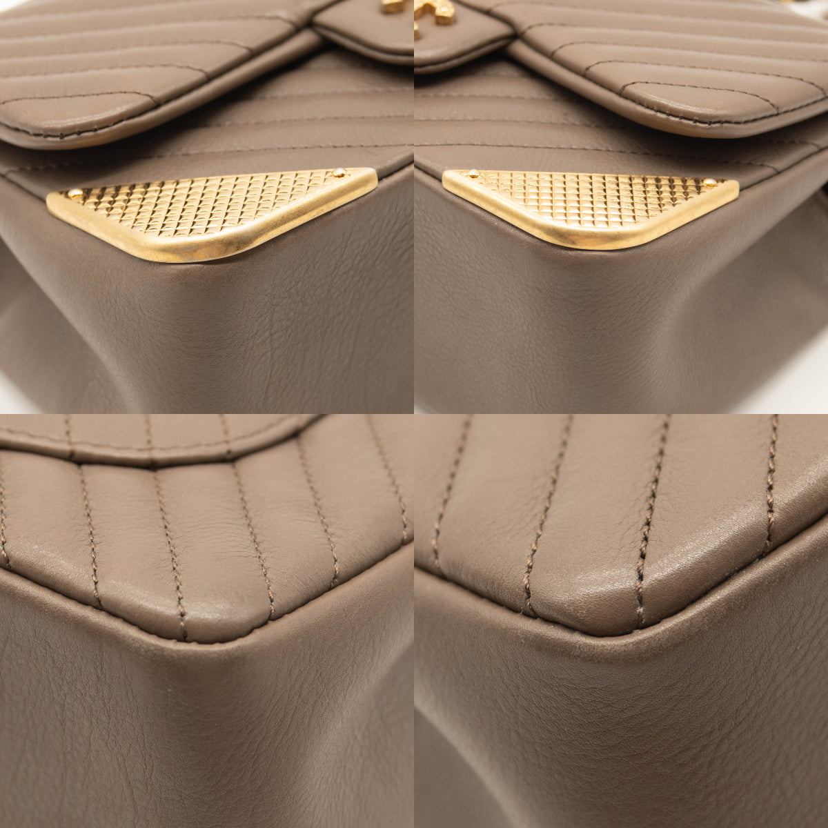 Chanel Rock the Corner Flap Bag Chevron Mini Chain Shoulder Bag