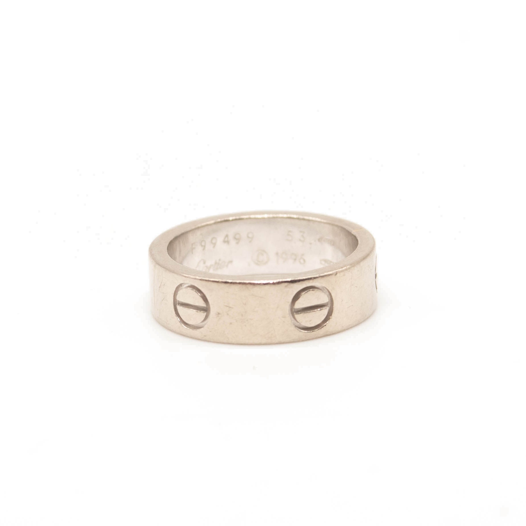 CARTIER 18K White Gold 5.5mm LOVE Ring US 5