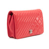 Chanel Quilted Coco Boy Wallet On Chain WOC Patent Leather Pink