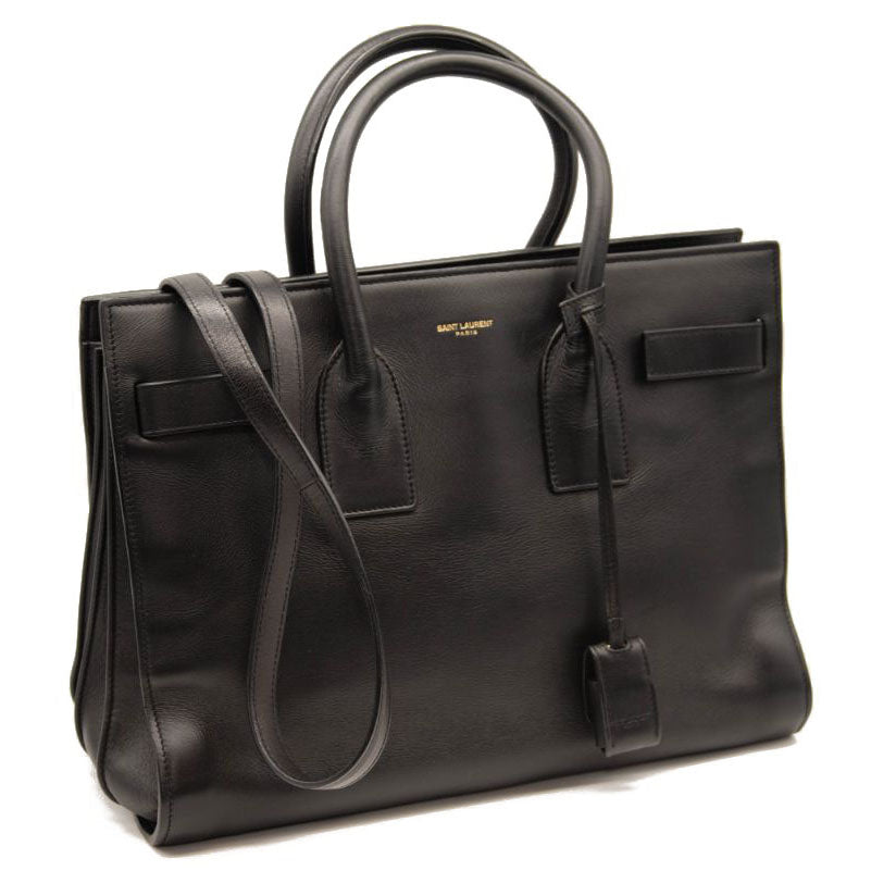 Saint Laurent Calfskin Small Sac De Jour Black