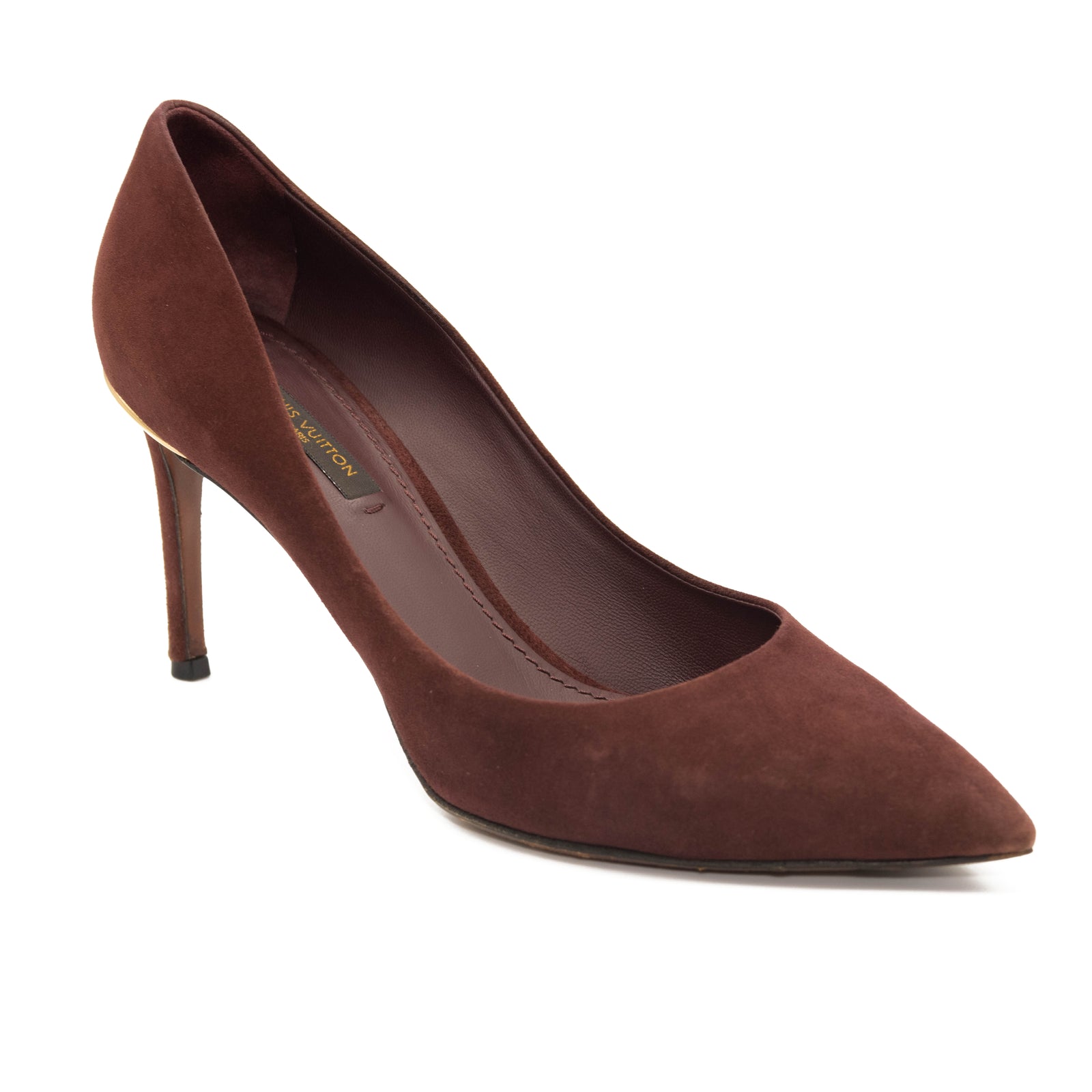 Louis Vuitton Suede Eyeline Pumps 37.5 Amarante