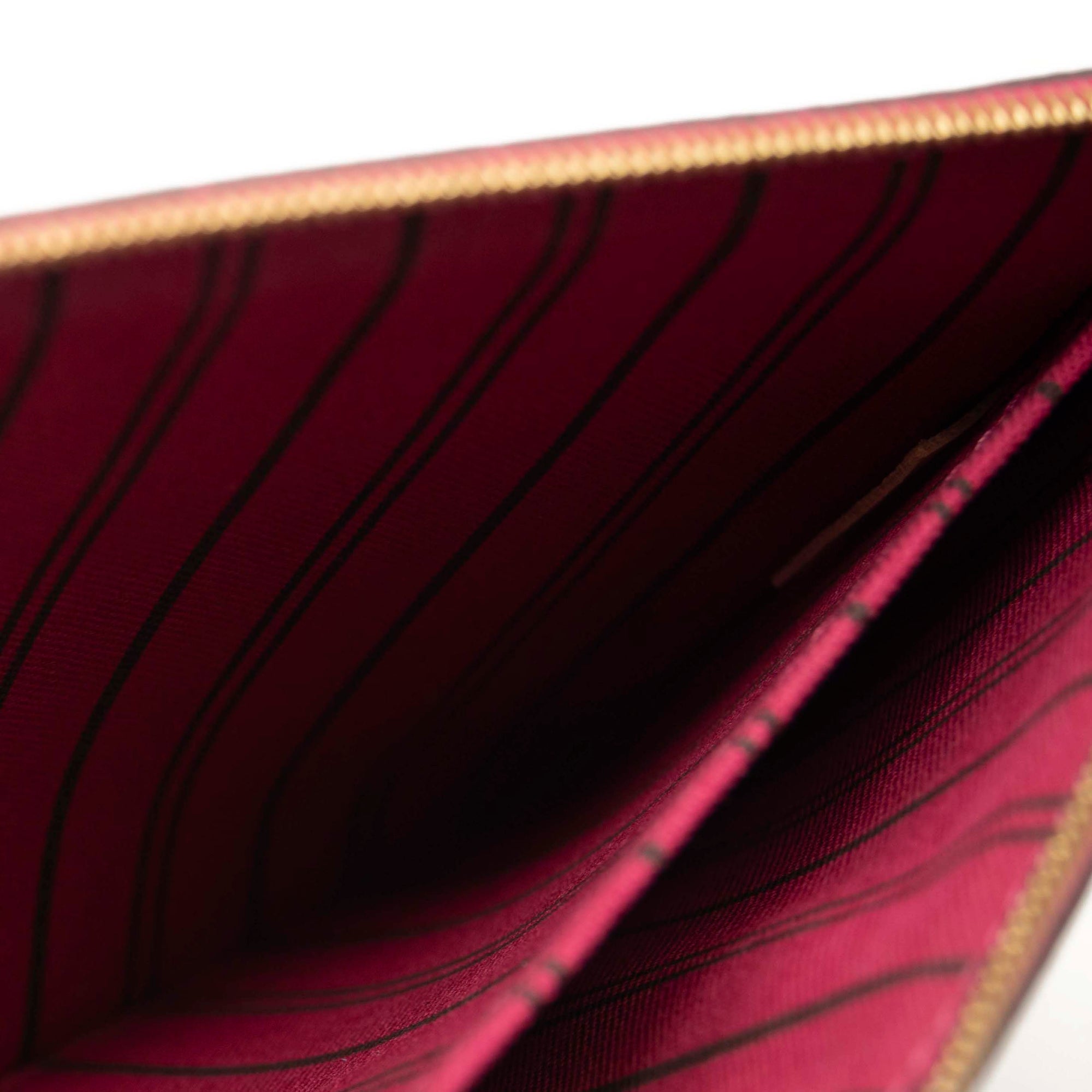 LOUIS VUITTON Monogram Neverfull MM GM Pochette Pivoine