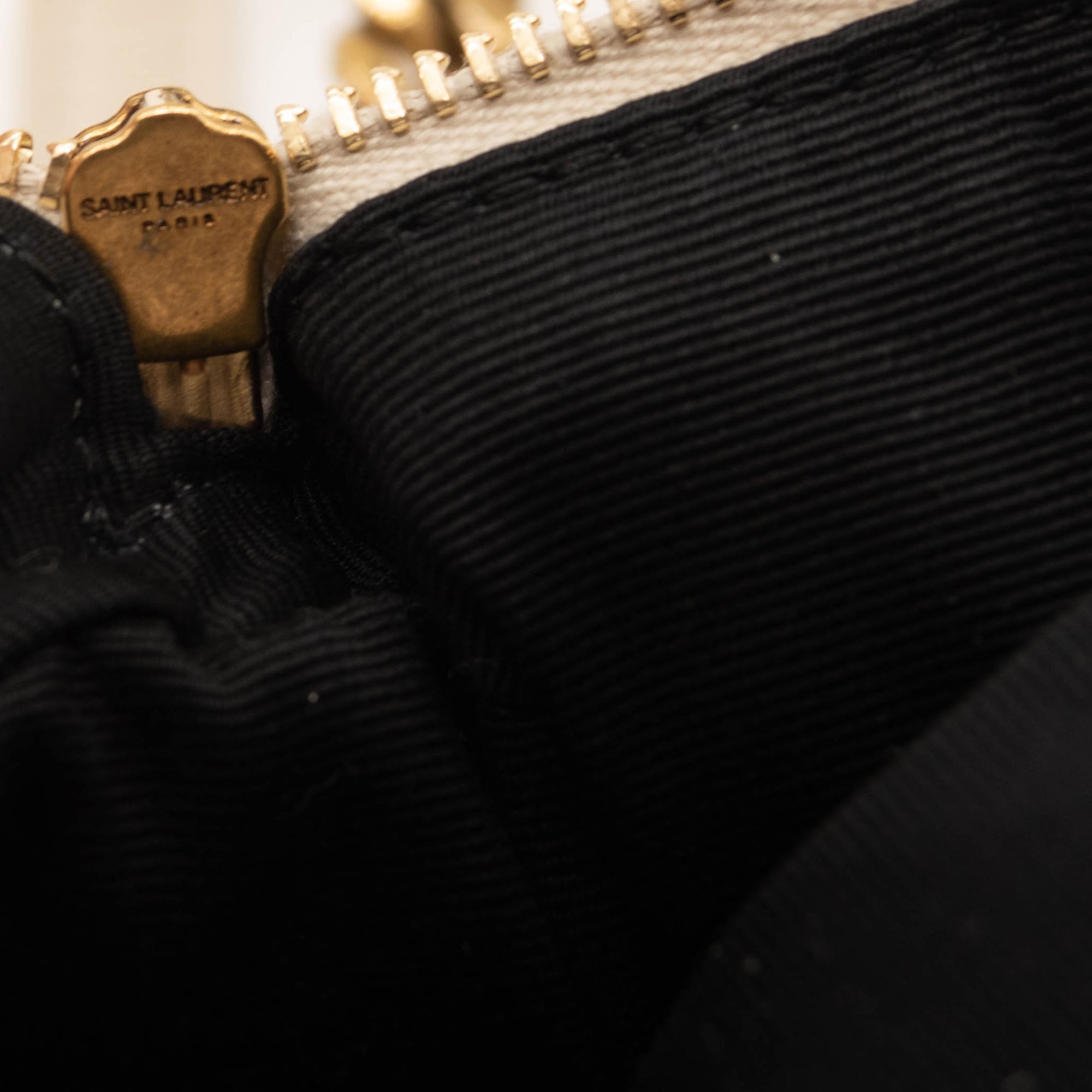 Saint Laurent Small Sade Tube Bag in Quilted Lambskin White