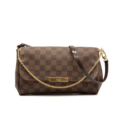Louis Vuitton Favourtie MM Shoulder Bag In Damier Ebene Canvas