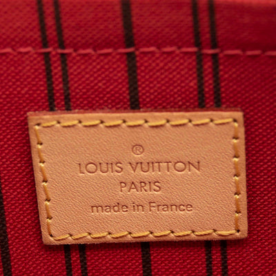 Louis Vuitton Silver Metallic Monogram Neverfull Pochette mm or GM Pouch 22lv824s0