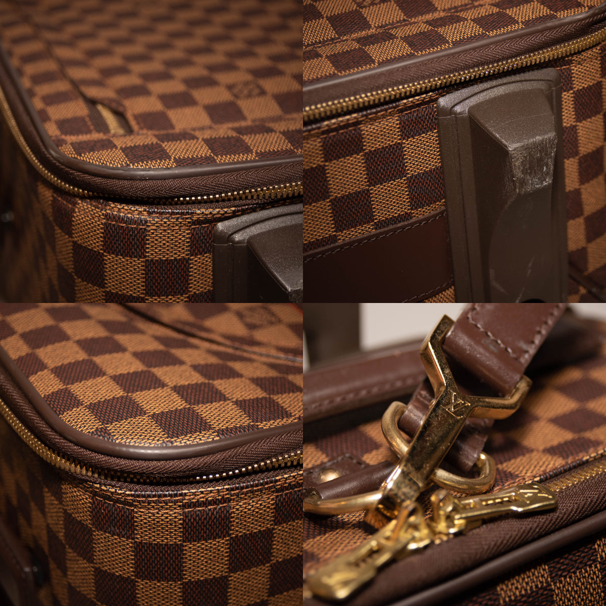 Louis Vuitton Damier Ebene Pegase 55 Rolling Luggage Carry On Suitcase