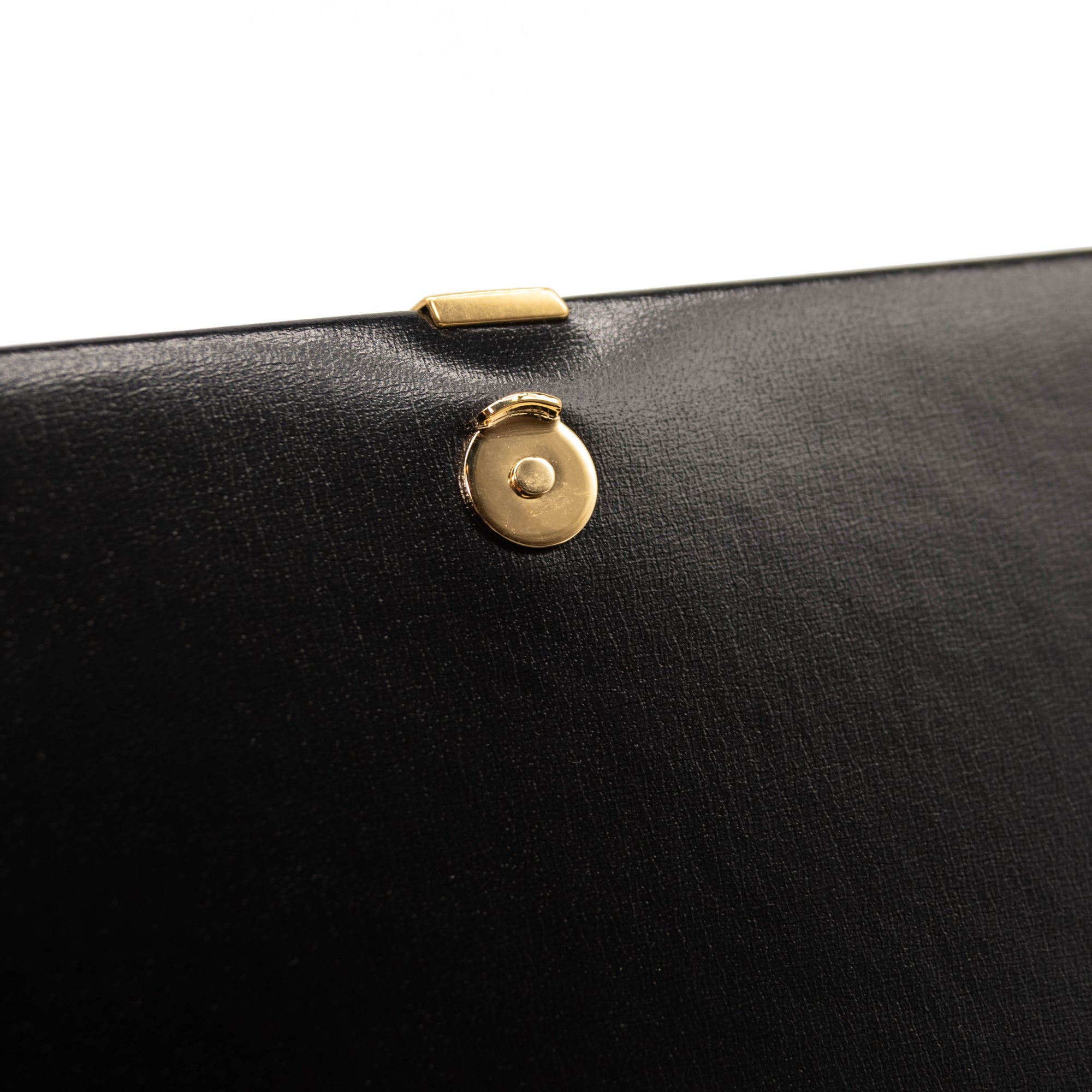 Saint Laurent Le Monogram YSL Glossy Wallet on Crossbody Chain Black Gold