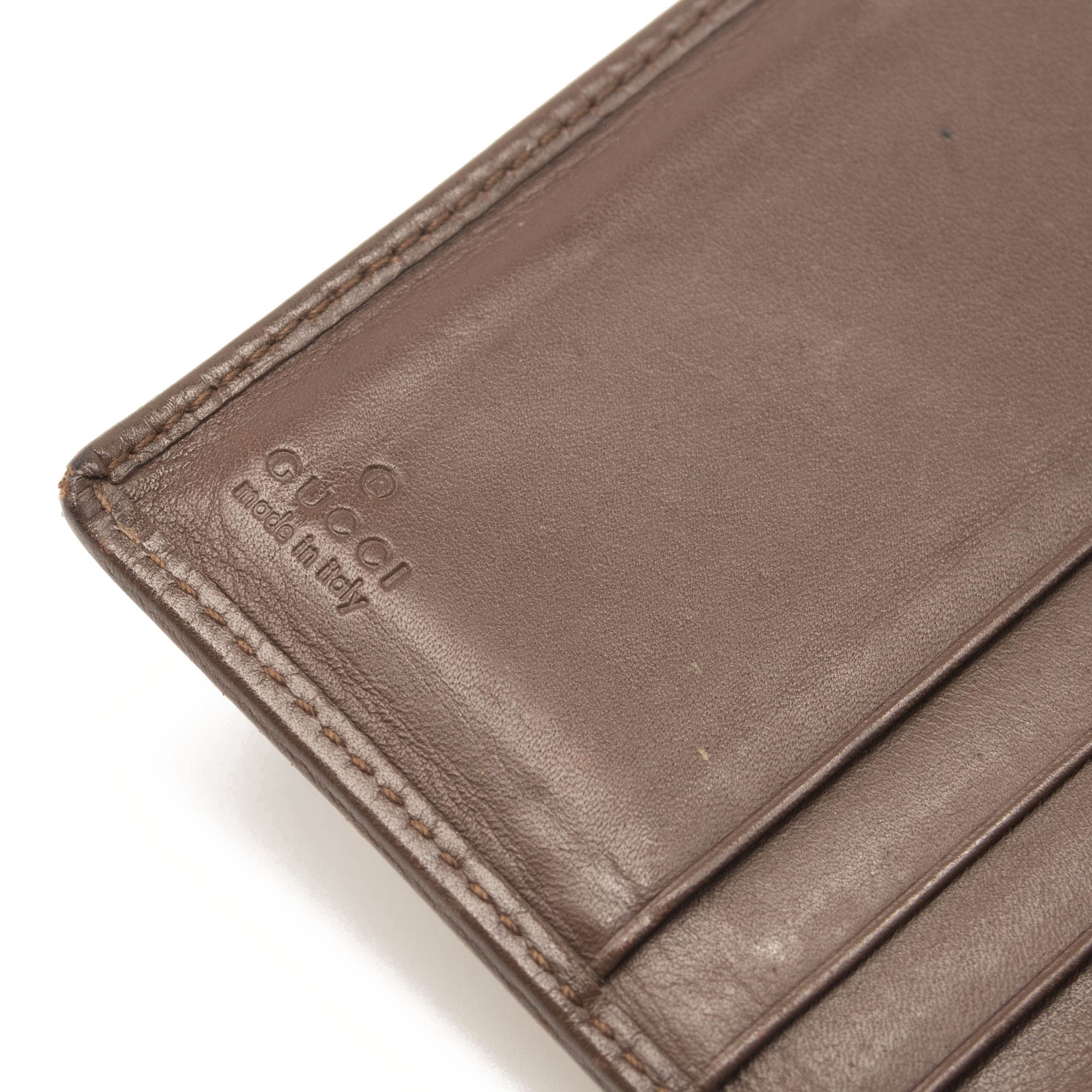 Gucci Supreme Canvas GG Monogram Compact Wallet Brown