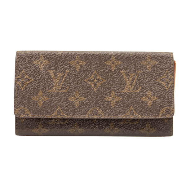 Louis Vuitton Monogram LV Long Wallet Porte Valeurs Cartes Credit Yen 