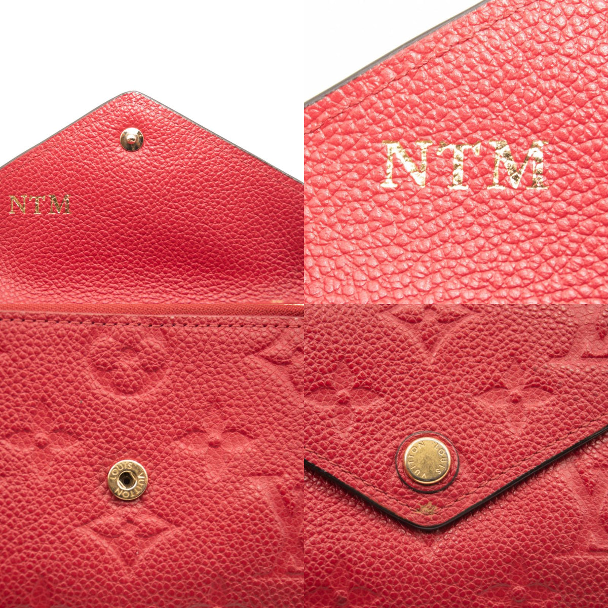 LOUIS VUITTON Empreinte Victorine Wallet in Red Pink