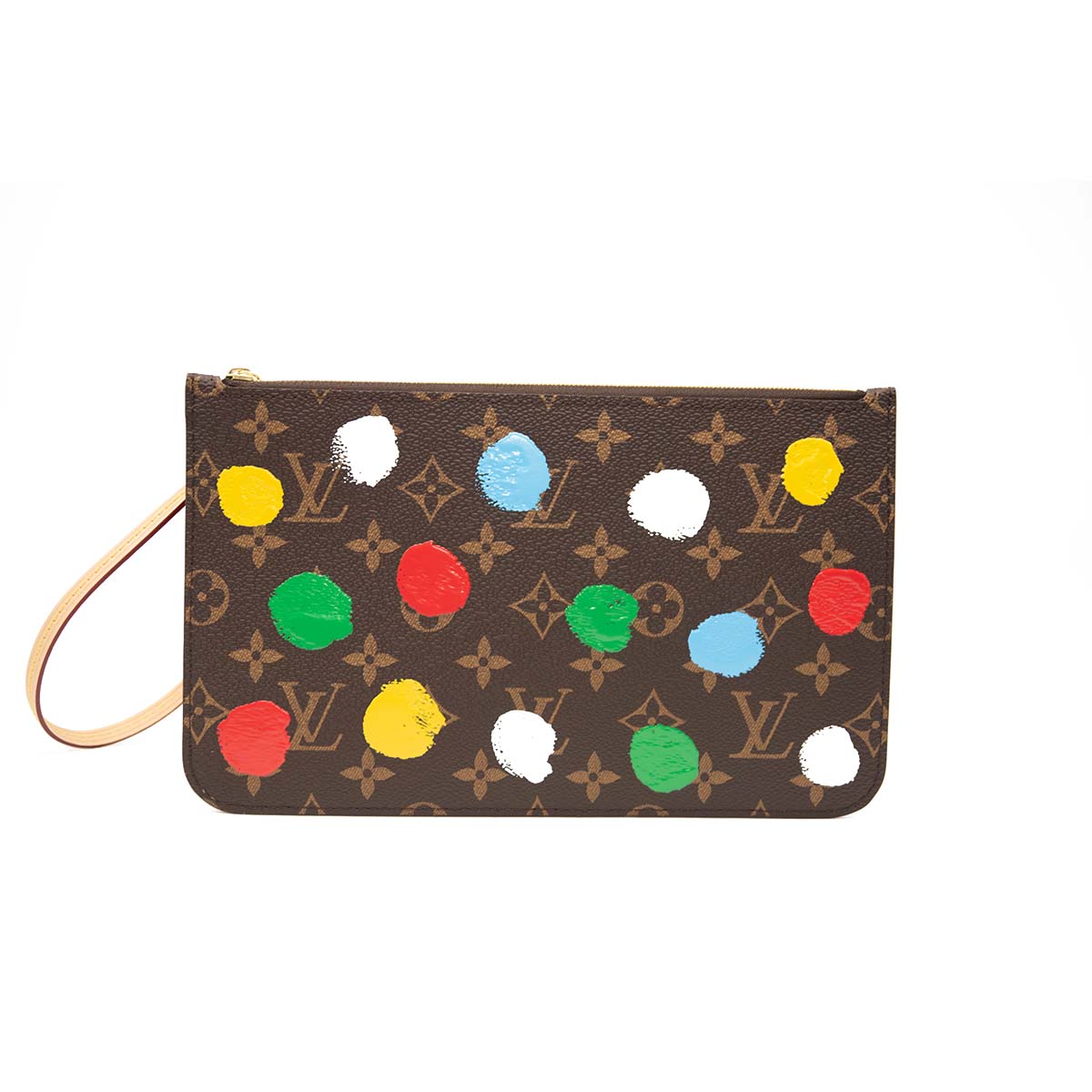 NEW Louis Vuitton Neverfull Pochette Yayoi Kusama Painted Dots Monogram Canvas Large
