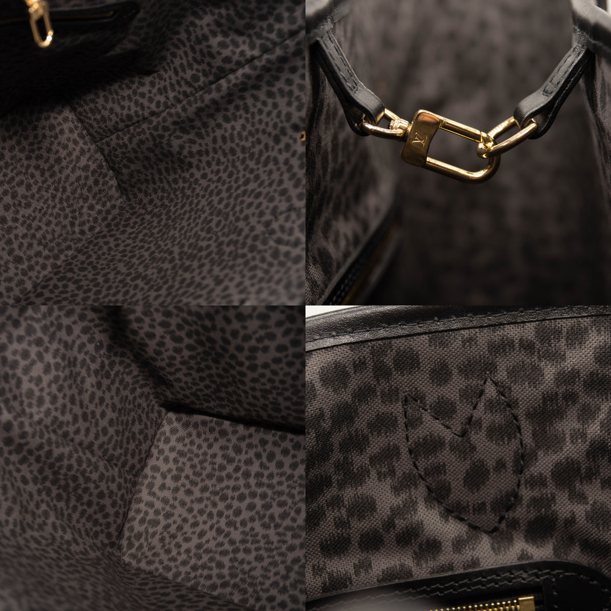 Louis Vuitton Monogram Giant Wild At Heart Neverfull MM Tote Black