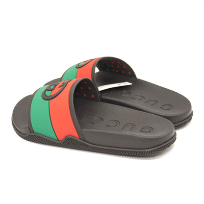 Gucci Pursuit GG Logo Slide Sandal (Women) EU 36 Black Green Red No Box