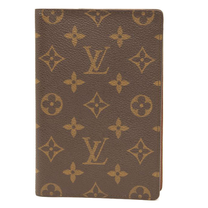 USED Louis Vuitton Passport Cover Brown Monogram Canvas Clutch