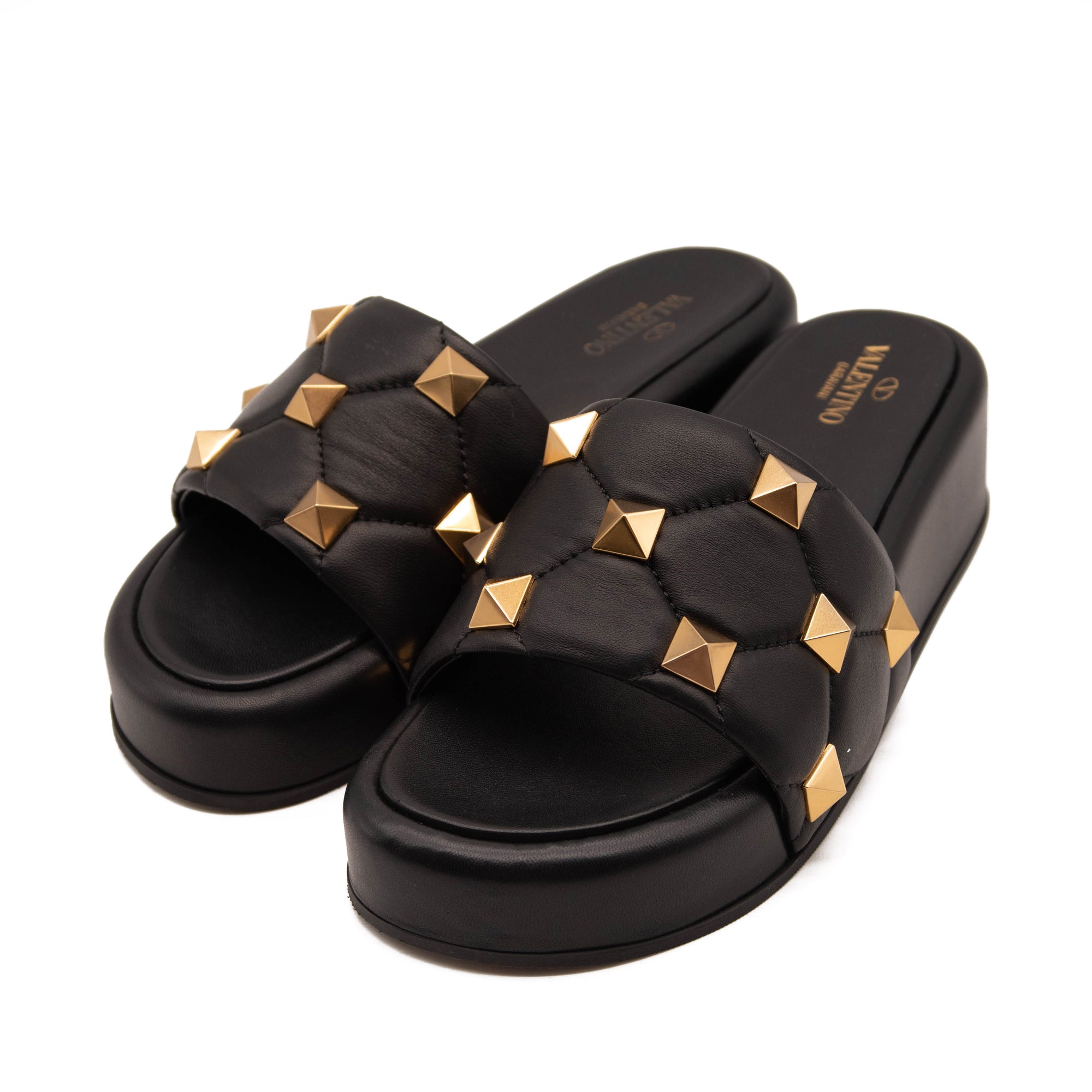 Valentino Roman Stud Platform Sandal Size 39